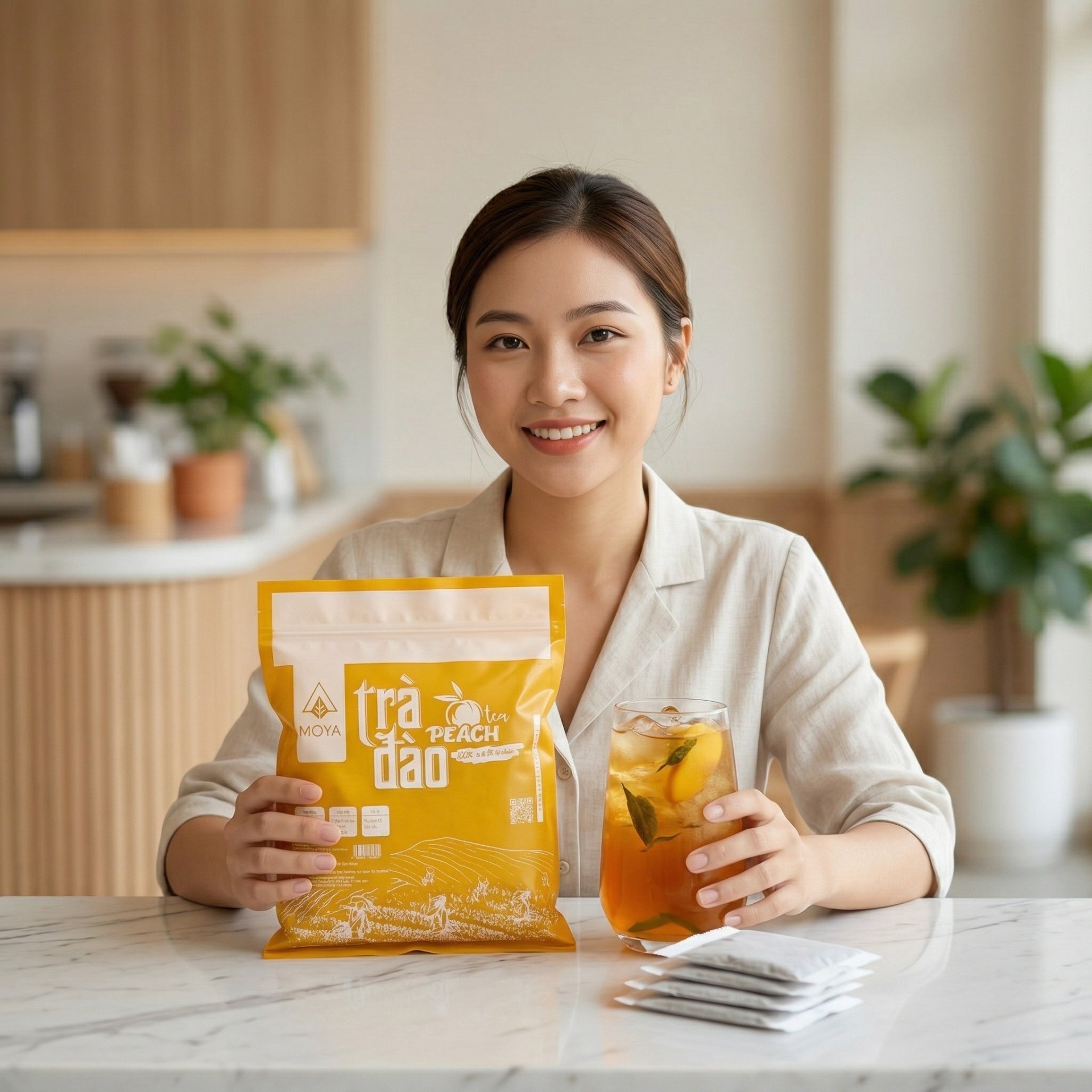 Trà Đào Túi Lọc Moya